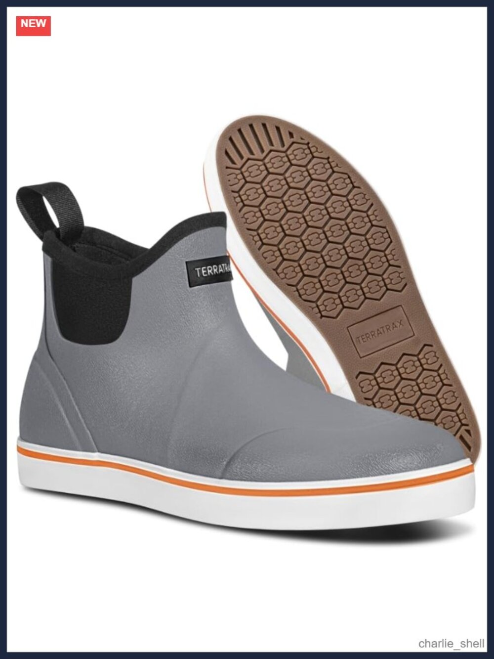 TerraTrax Waterproof Slip-On Rubber Ankle Deck Boots